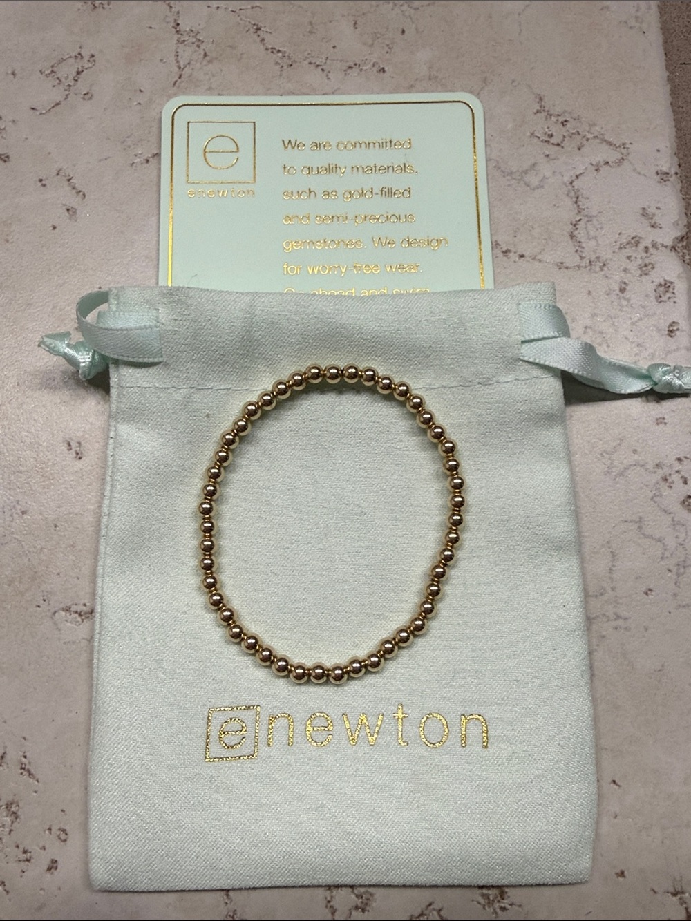 Newton Gold and Silver Mixed Bead Stacking Bracelet Set - Picture 3 of 5